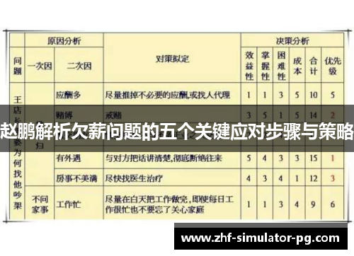 赵鹏解析欠薪问题的五个关键应对步骤与策略